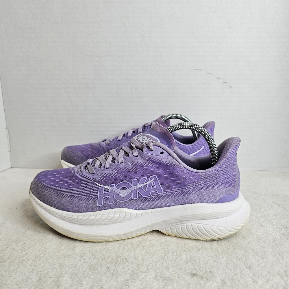 Hoka Mach 6 Running Shoes Sneakers Women's Size US 9B Purple Athletic Comfort